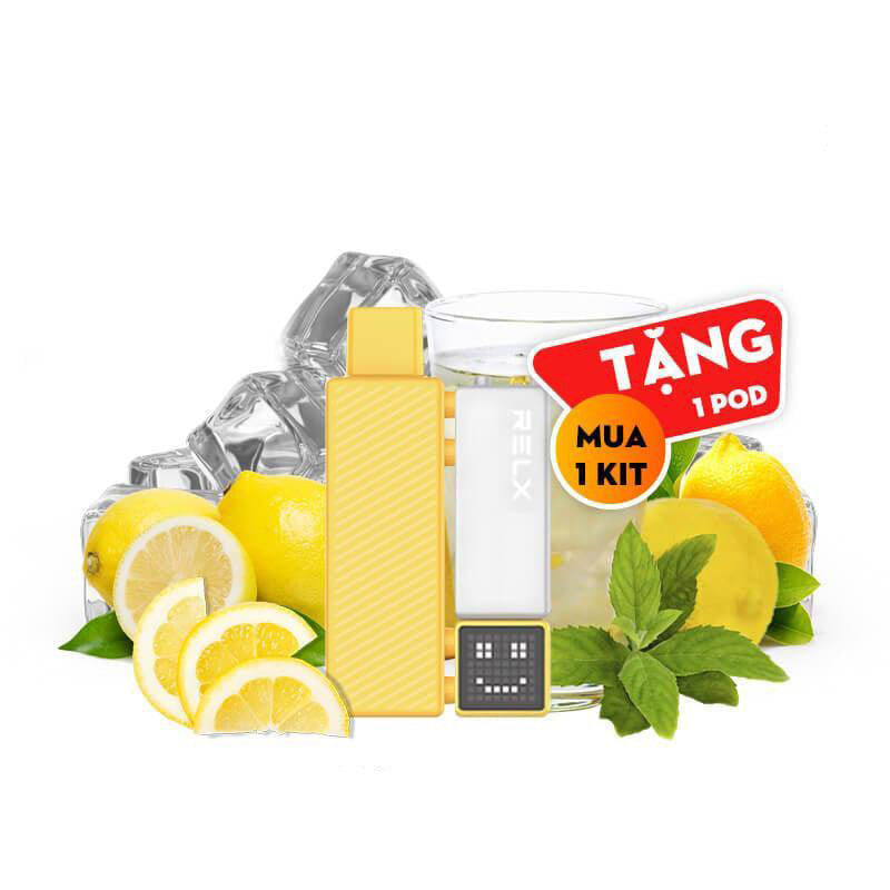 RELX積木電子煙18000puffs煙彈檸檬口味智能顯示屏